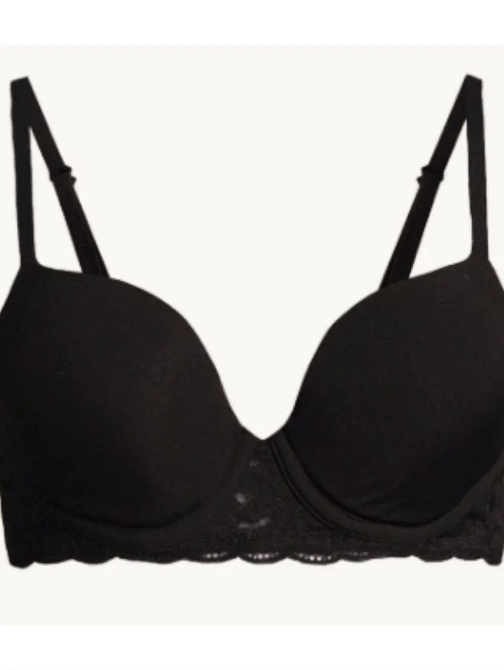 Black Demi Underwire T-Shirt Bra